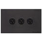 Windsor Range Matt Black Switches & Sockets, WBK - 3 Gang Toggle Switch by Heritage Brass By M-Marcus