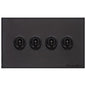 Windsor Range Jet Black (Project Finish) 4 Gang 2-Way Classic Toggle Switch