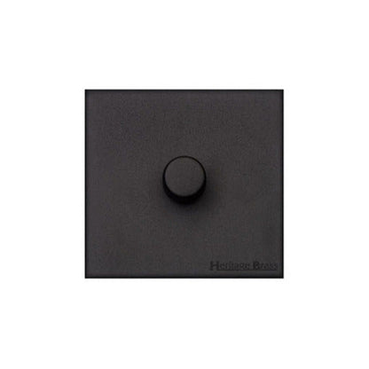 Windsor Range Jet Black (Project Finish) 1 Gang TED Dimmer (Compatible with LED Lamps)