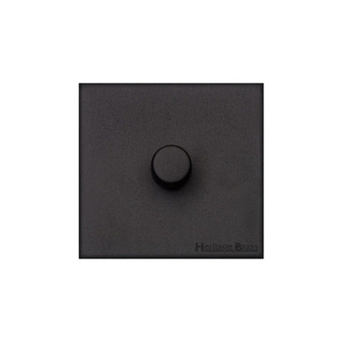 Windsor Range Matt Black Switches & Sockets, WBK - 1 Gang TED Dimmer (Compatible with LED Lamps) by Heritage Brass By M-Marcus