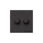 Windsor Range Matt Black Switches & Sockets, WBK - 2G Multi Location Primary Dimmer by Heritage Brass By M-Marcus