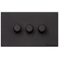 Windsor Range Matt Black Switches & Sockets, WBK - 3G Multi Location Secondary Dimmer by Heritage Brass By M-Marcus