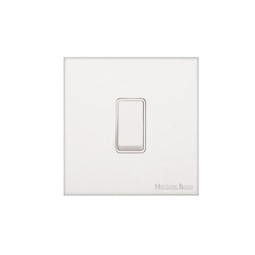 Windsor Range Matt White Switches & Sockets, WNW - 20A Double Pole Switch by Heritage Brass By M-Marcus