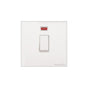 Windsor Range Matt White Switches & Sockets, WNW - 20A Double Pole Switch with Neon by Heritage Brass By M-Marcus