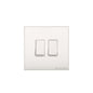 Windsor Range Matt White Switches & Sockets, WNW - 2 Gang Rocker Switch by Heritage Brass By M-Marcus