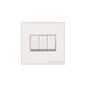 Windsor Range Matt White Switches & Sockets, WNW - 3 Gang Rocker Switch by Heritage Brass By M-Marcus