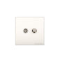 Windsor Range Matt White Switches & Sockets, WNW - TV/Satellite Socket by Heritage Brass By M-Marcus