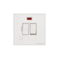 Windsor Range Matt White Switches & Sockets, WNW - Switched Spur with Neon + Cord (13 Amp) by Heritage Brass By M-Marcus