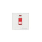 Windsor Range Matt White Switches & Sockets, WNW - 45A DP Cooker Switch with Neon (single plate) by Heritage Brass By M-Marcus