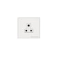 Windsor Range Matt White Switches & Sockets, WNW - 5 Amp 3 Round Pin Socket by Heritage Brass By M-Marcus