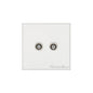Windsor Range Matt White Switches & Sockets, WNW - TV/FM Diplexed Socket by Heritage Brass By M-Marcus