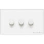 Windsor Range Matt White Switches & Sockets, WNW - 3 Gang Dimmer 250 watts (Compatible with halogen/ incandescent bulbs) by Heritage Brass By M-Marcus