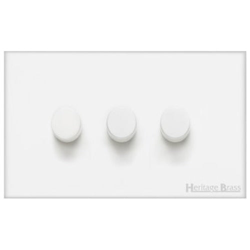 Windsor Range Matt White Switches & Sockets, WNW - 3G Multi Location Secondary Dimmer by Heritage Brass By M-Marcus