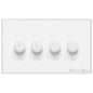 Windsor Range Matt White Switches & Sockets, WNW - 4G Multi Location Primary Dimmer by Heritage Brass By M-Marcus