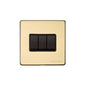 Vintage Range Polished Brass Switches & Sockets, X01 - 3 Gang Rocker Switch by Heritage Brass By M-Marcus