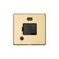 Vintage Range Polished Brass Switches & Sockets, X01 - Switched Spur with Neon + Cord (13 Amp) by Heritage Brass By M-Marcus