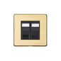 Vintage Range Polished Brass Switches & Sockets, X01 - 2 Gang Master Line Socket by Heritage Brass By M-Marcus