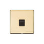 Vintage Range Polished Brass Switches & Sockets, X01 - 1 Gang Secondary Line Socket by Heritage Brass By M-Marcus