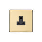 Vintage Range Polished Brass Switches & Sockets, X01 - 5 Amp 3 Round Pin Socket by Heritage Brass By M-Marcus