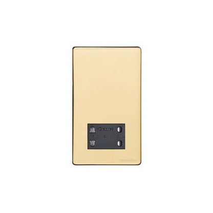 Vintage Range Unlacquered Polished Brass Switches & Sockets, XUL - Shaver Socket Output Voltage 110/240V by Heritage Brass By M-Marcus