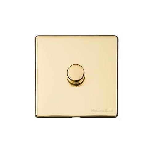 Vintage Range Polished Brass Switches & Sockets, X01 - 1G Multi Location Primary Dimmer by Heritage Brass By M-Marcus