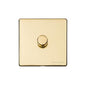 Vintage Range Unlacquered Polished Brass Switches & Sockets, XUL - 1 Gang Dimmer 400 watts (Compatible with halogen/ incandescent bulbs) by Heritage Brass By M-Marcus