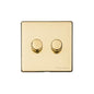Vintage Range Polished Brass Switches & Sockets, X01 - 2G Multi Location Primary Dimmer by Heritage Brass By M-Marcus