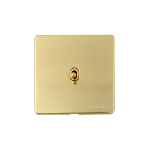 Vintage Range Polished Brass Switches & Sockets, X01 - 1 Gang Stockholm Toggle by Heritage Brass By M-Marcus