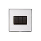 Vintage Range Polished Chrome Switches & Sockets, X02 - 3 Gang Rocker Switch by Heritage Brass By M-Marcus