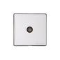 Vintage Range Polished Chrome Switches & Sockets, X02 - 1 Gang Non-Isolated TV Coaxial Socket by Heritage Brass By M-Marcus