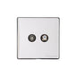 Vintage Range Polished Chrome Switches & Sockets, X02 - TV/Satellite Socket by Heritage Brass By M-Marcus