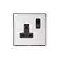 Vintage Range Polished Chrome Switches & Sockets, X02 - Single Socket (13 Amp) by Heritage Brass By M-Marcus