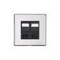 Vintage Range Polished Chrome Switches & Sockets, X02 - 2 Gang Secondary Line Socket by Heritage Brass By M-Marcus