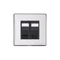 Vintage Range Polished Chrome Switches & Sockets, X02 - 2 Gang Master Line Socket by Heritage Brass By M-Marcus
