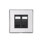 Vintage Range Polished Chrome Switches & Sockets, X02 - 2 Gang CAT6 by Heritage Brass By M-Marcus