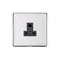 Vintage Range Polished Chrome Switches & Sockets, X02 - 5 Amp 3 Round Pin Socket by Heritage Brass By M-Marcus