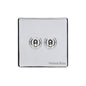 Vintage Range Polished Chrome Switches & Sockets, X02 - 2 Gang Toggle Switch by Heritage Brass By M-Marcus