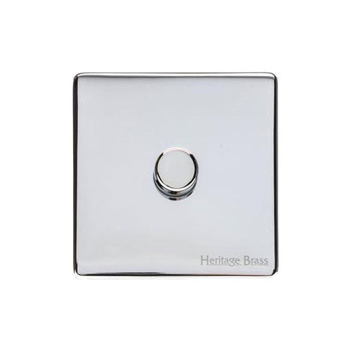 Vintage Range Polished Chrome Switches & Sockets, X02 - 1 Gang TED Dimmer (Compatible with LED Lamps) by Heritage Brass By M-Marcus