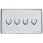Vintage Range Polished Chrome Switches & Sockets, X02 - 4G Multi Location Secondary Dimmer by Heritage Brass By M-Marcus