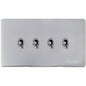 Vintage Range Polished Chrome Switches & Sockets, X02 - 4 Gang Stockholm Toggle by Heritage Brass By M-Marcus
