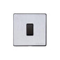 Vintage Range Satin Chrome Switches & Sockets, X03 - 1 Gang Intermediate Rocker Switch by Heritage Brass By M-Marcus