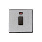 Vintage Range Satin Chrome Switches & Sockets, X03 - 20A Double Pole Switch with Neon by Heritage Brass By M-Marcus