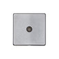 Vintage Range Satin Chrome Switches & Sockets, X03 - 1 Gang Isolated TV Coaxial Socket by Heritage Brass By M-Marcus