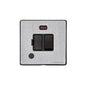 Vintage Range Satin Chrome Switches & Sockets, X03 - Switched Spur with Neon + Cord (13 Amp) by Heritage Brass By M-Marcus