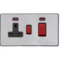 Vintage Range Satin Chrome Switches & Sockets, X03 - 45A Cooker Unit + 13A Socket by Heritage Brass By M-Marcus