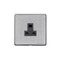 Vintage Range Satin Chrome Switches & Sockets, X03 - 5 Amp 3 Round Pin Socket by Heritage Brass By M-Marcus