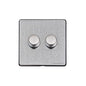 Vintage Range Satin Chrome Switches & Sockets, X03 - 2G Multi Location Primary Dimmer by Heritage Brass By M-Marcus