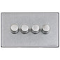 Vintage Range Satin Chrome Switches & Sockets, X03 - 4G Multi Location Secondary Dimmer by Heritage Brass By M-Marcus