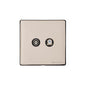 Vintage Range Satin Nickel Switches & Sockets, X05 - TV/Satellite Socket by Heritage Brass By M-Marcus