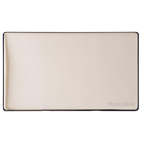 Vintage Range Satin Nickel Switches & Sockets, X05 - Double Blank Plate by Heritage Brass By M-Marcus